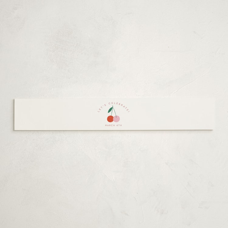 "Tiny Cherry On Top" - Baby Shower Belly Bands in Petal by Kiersten Garner - Front