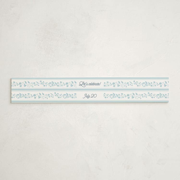 "Vintage Stripe" - Baby Shower Belly Bands in Powder Blue by Anna Black - Front