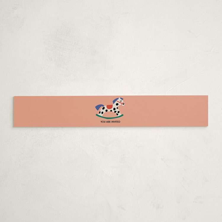 "Rocking Baby Shower" - Baby Shower Belly Bands in Peach by Harriet Richter - Front