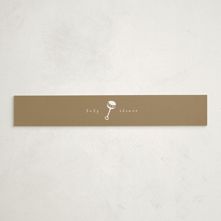 "Foil Rattle" - Baby Shower Belly Bands in Cotton by Stacy Maalouf - Front