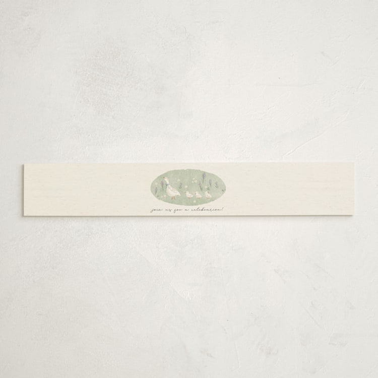 "Cottage Baby" - Baby Shower Belly Bands in Cream by Kiersten Garner - Front
