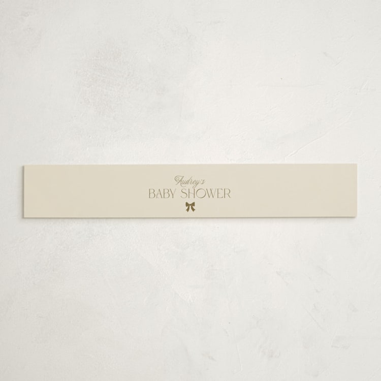 "Mini Bows" - Baby Shower Belly Bands in Vanilla by Vera Lim - Front
