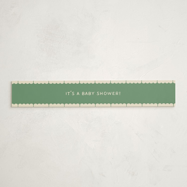 "Baby Shelfie" - Baby Shower Belly Bands in Classic Library by Julia Starr - Front