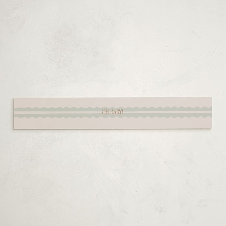 "Waiting for a sibling" - Baby Shower Belly Bands in Sea Fog by Erin Kessler - Front