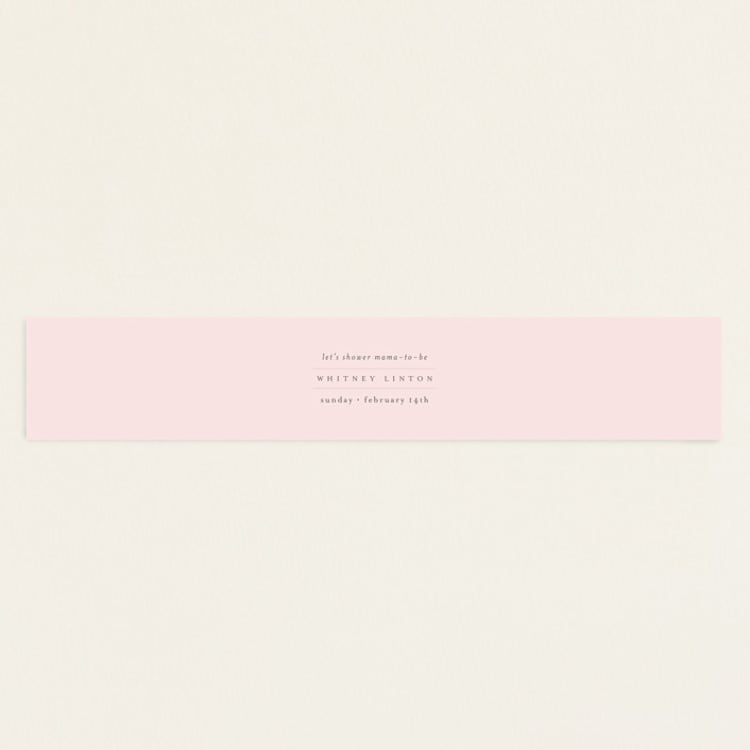 "whisper" - Baby Shower Belly Bands in Blush by Sara Hicks Malone - Front
