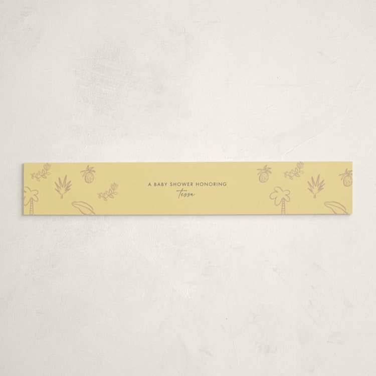 "Tropical Animals" - Baby Shower Belly Bands in Ivory by Kate Blalock - Front