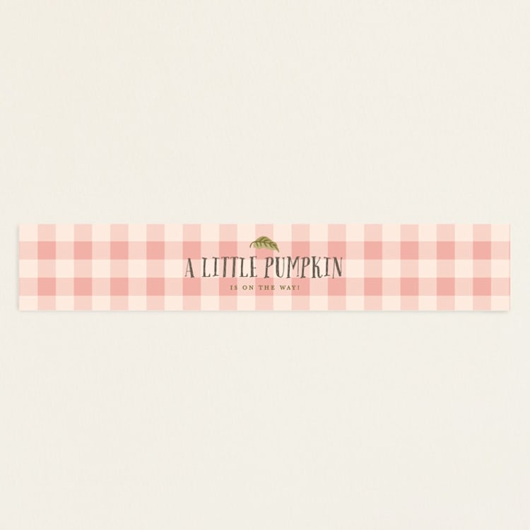 "Autumn Pumpkin" - Baby Shower Belly Bands in Peach by Karidy Walker - Front