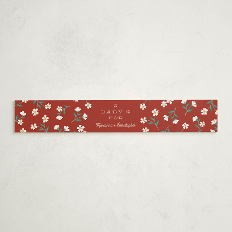 "Baby-Q" - Baby Shower Belly Bands in Ketchup by Jamie Alexander - Front