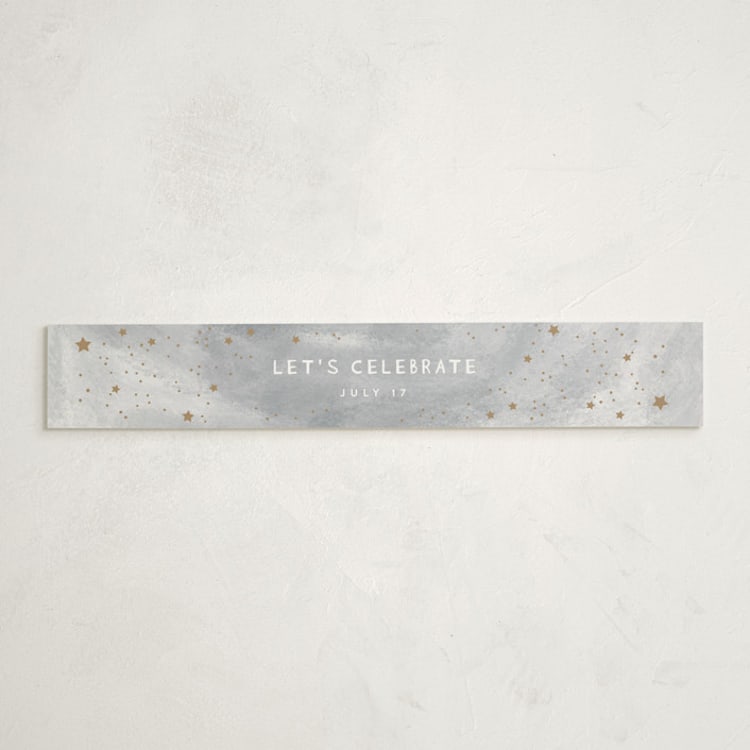 "Moon and stars" - Baby Shower Belly Bands in Latte by Creo Study - Front