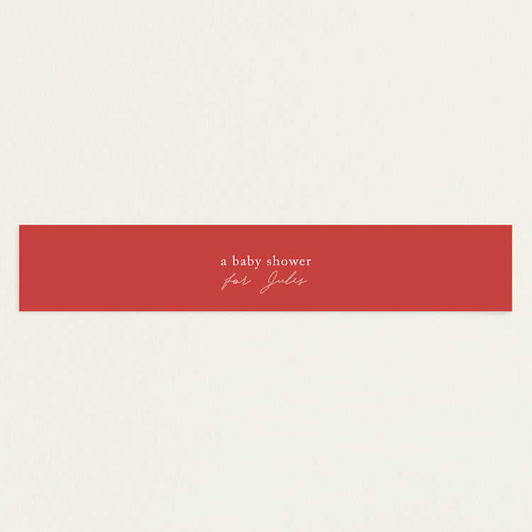 "merry little stockings" - Baby Shower Belly Bands in Cranberry by Rebecca Durflinger - Front