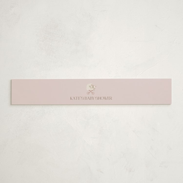 "Baby Carriage" - Baby Shower Belly Bands in Dusty Rose by Itsy Belle Studio - Front
