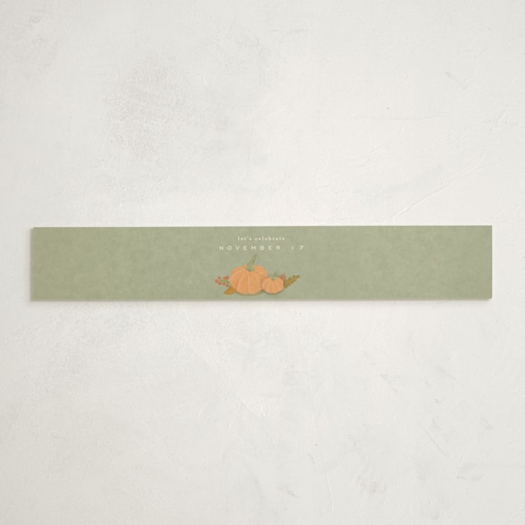 "Little pumpkin" - Baby Shower Belly Bands in Latte by Creo Study - Front