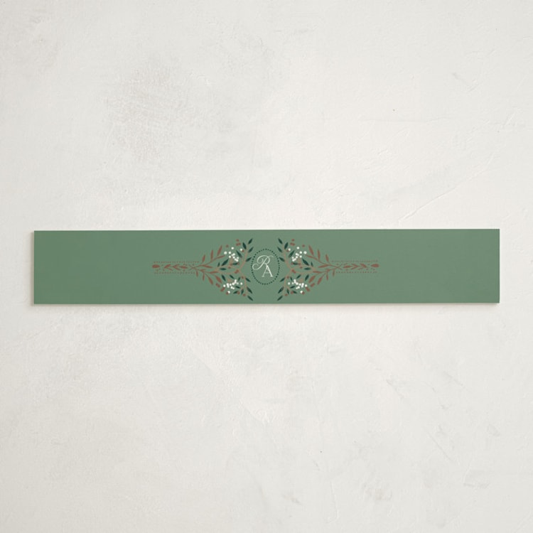 "Illuminated Storybook" - Baby Shower Belly Bands in Evergreen by Alethea and Ruth - Front
