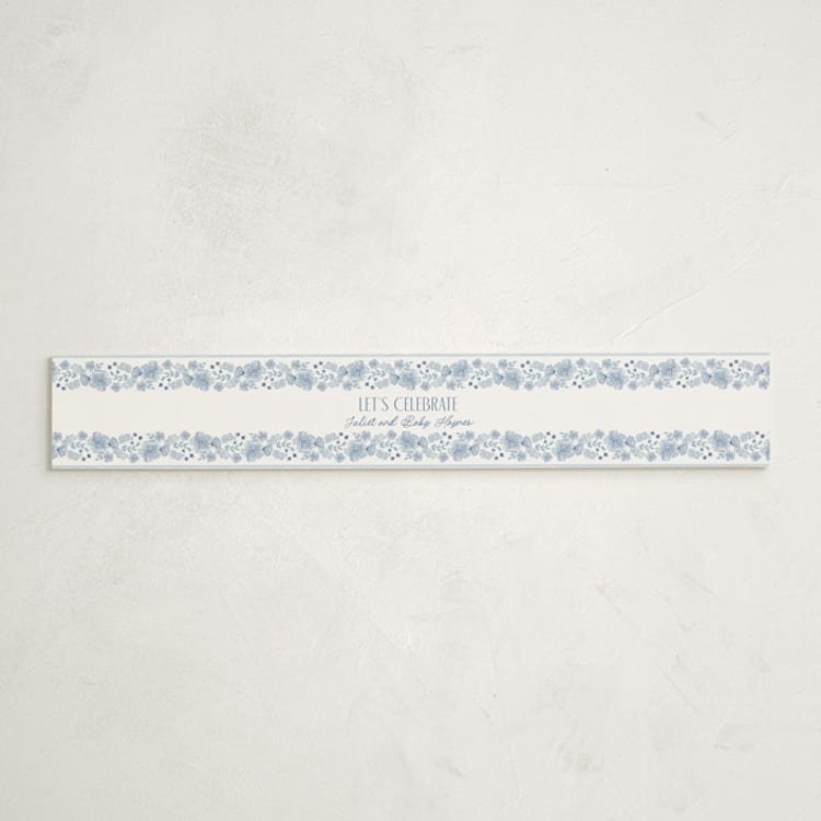 "Handkerchief" - Baby Shower Belly Bands in Cornflower by Laura Hankins - Front