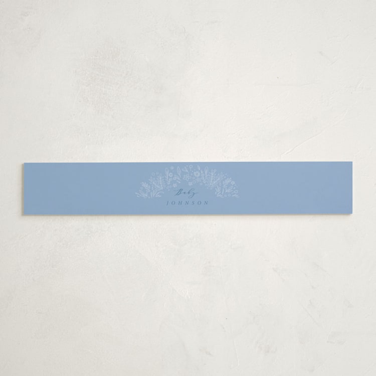 "Blooming Foil Oval" - Baby Shower Belly Bands in Bluebell by Hannah Williams - Front