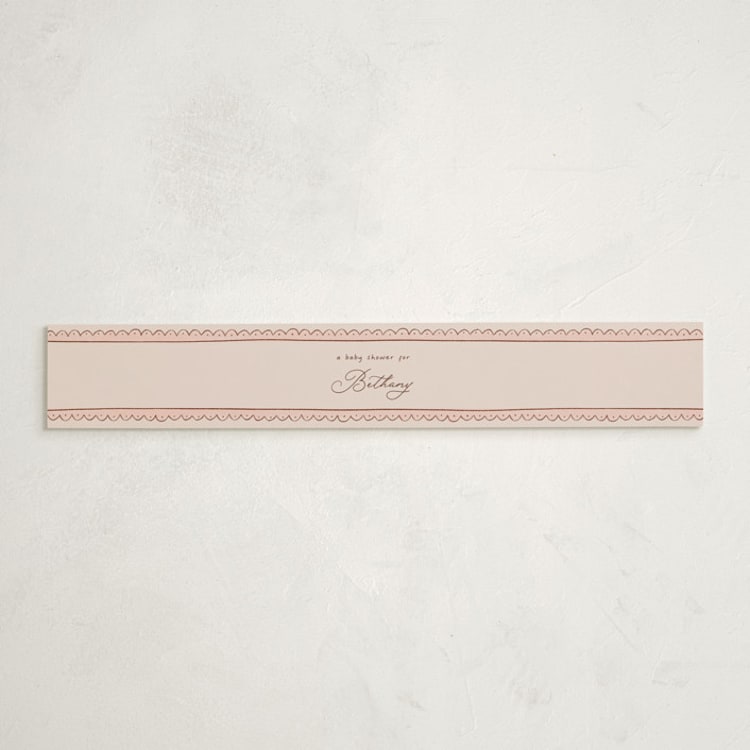 "Tea Party" - Baby Shower Belly Bands in Blush by JeAnna Casper - Front