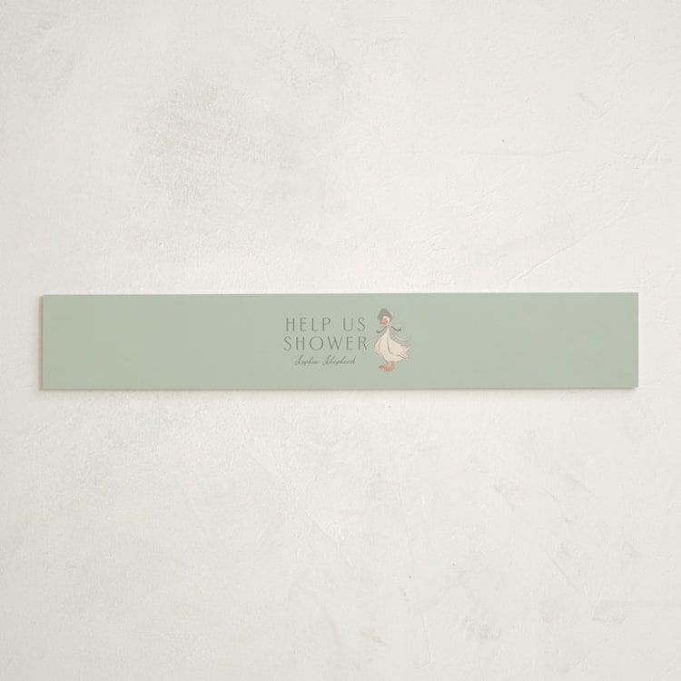 "Story Book Frame" - Baby Shower Belly Bands in Sage by Kristen Smith - Front