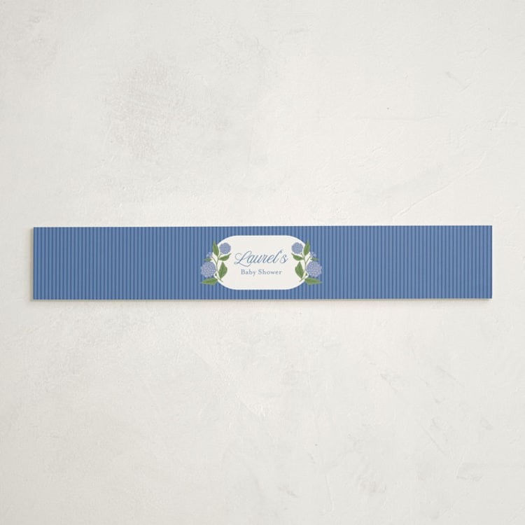 "Hydrangea Pram" - Baby Shower Belly Bands in Sky by Cindy Reynolds - Front