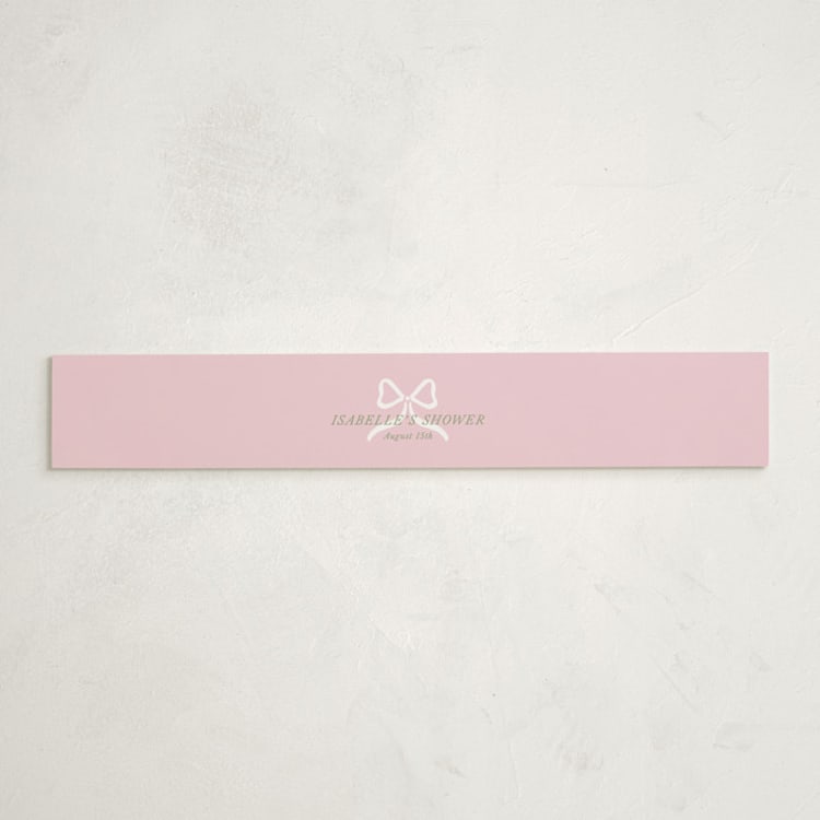 "Lemon and Ribbon" - Baby Shower Belly Bands in Pink Lemonade by Angela Garrick - Front