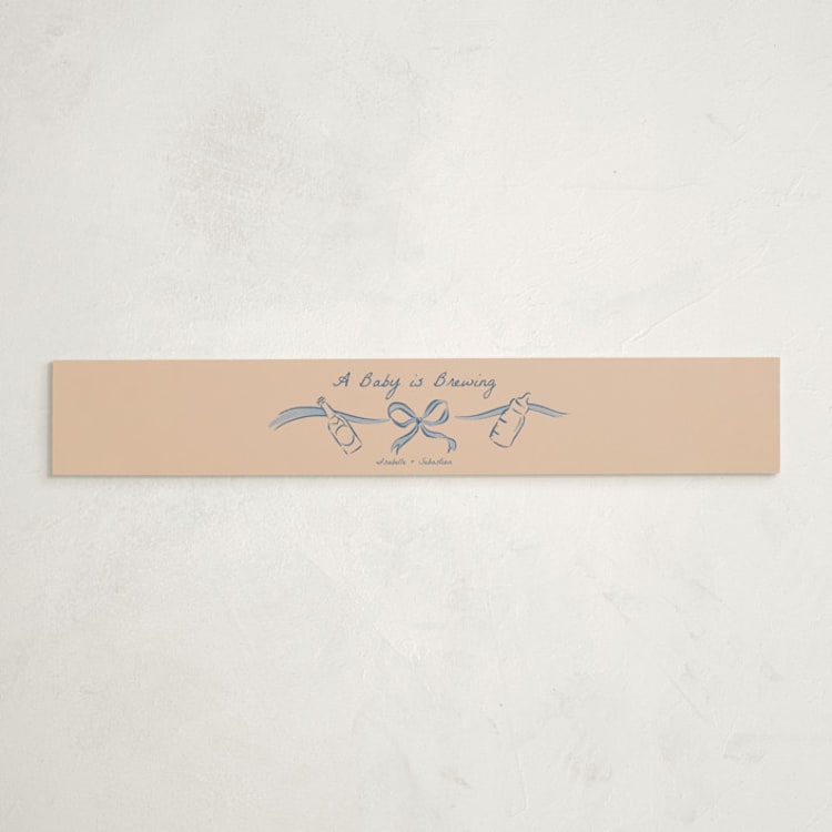 "Bottles and Brews" - Baby Shower Belly Bands in Periwinkle by Jamie Alexander - Front
