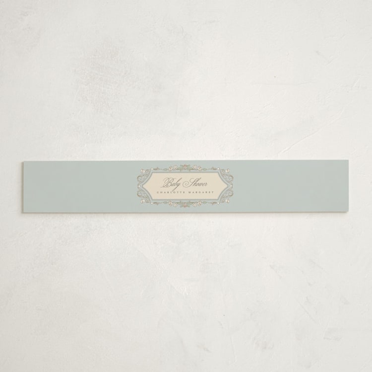 "Le Cheval d’Enfance" - Baby Shower Belly Bands in Pastel Toile by Ana de Sousa - Front