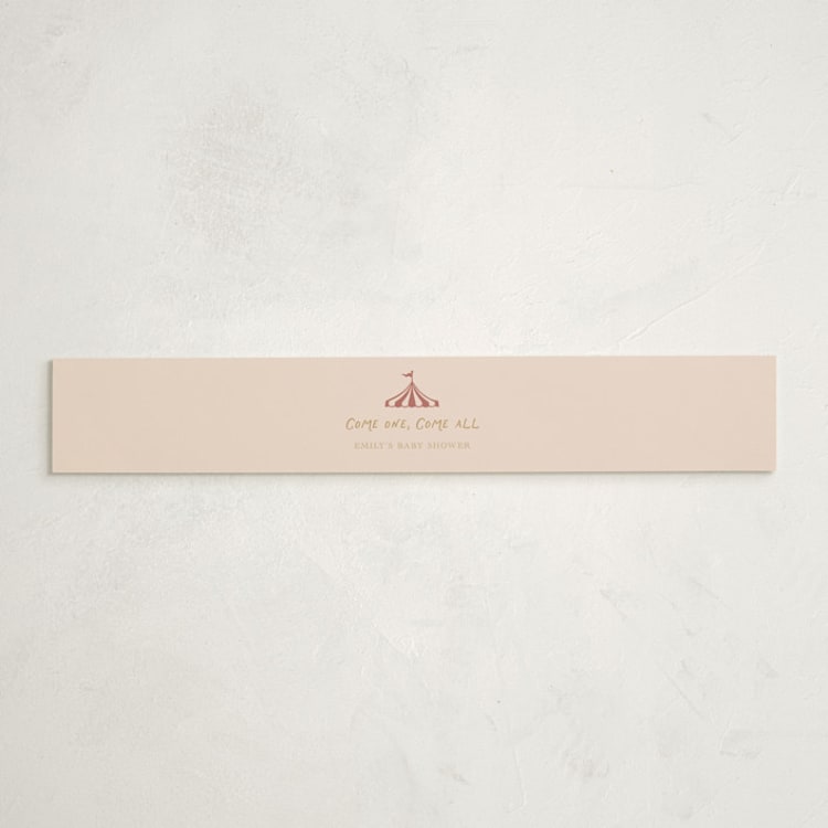 "Little Circus" - Baby Shower Belly Bands in Mustard by Rina Ozum - Front