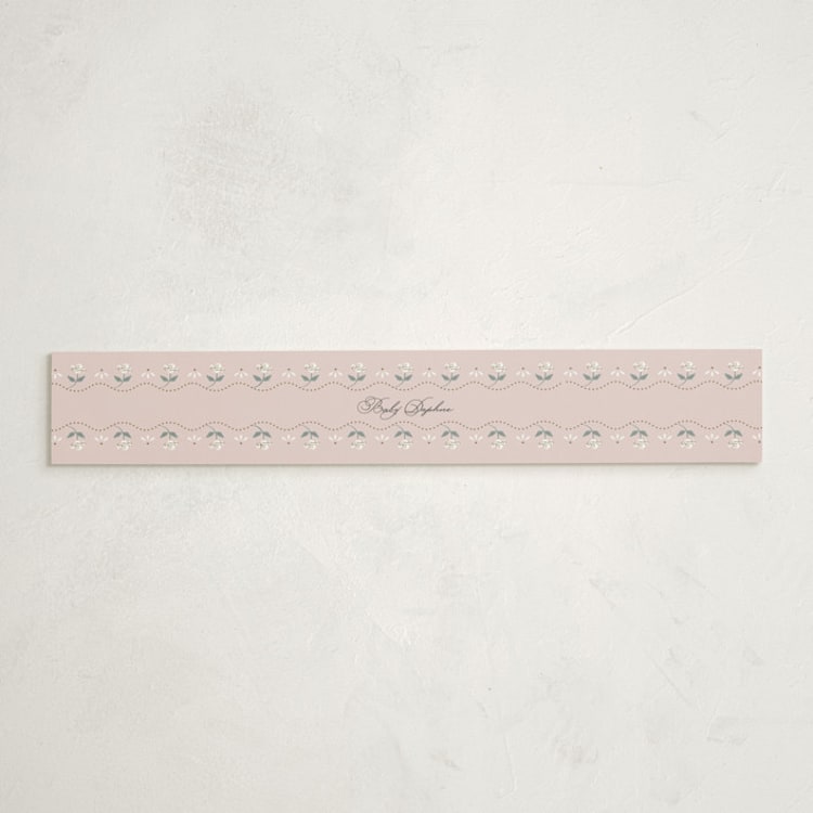 "Petal & Pram" - Baby Shower Belly Bands in Antique Blush by Ana de Sousa - Front