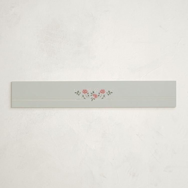 "Parisian Roses" - Baby Shower Belly Bands in Antique Sky by Ana de Sousa - Front