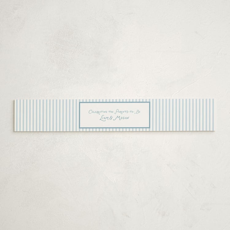 "Arctic Family" - Baby Shower Belly Bands in Sky by Lucrecia Caporale - Front