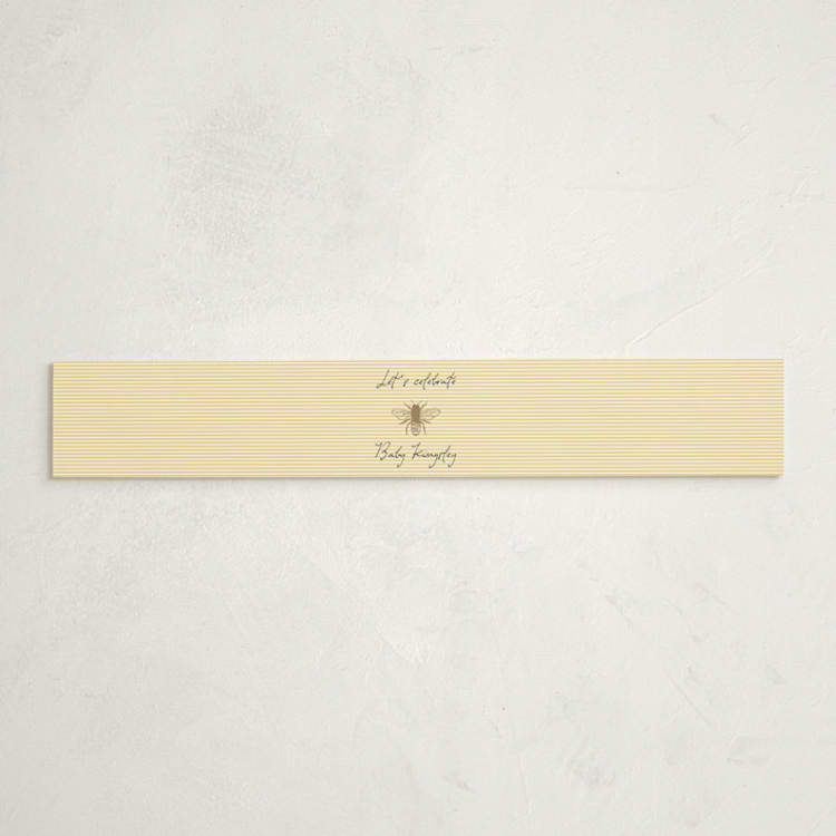 "Soon to Bee" - Baby Shower Belly Bands in Buttercup by Heather Schertzer - Front