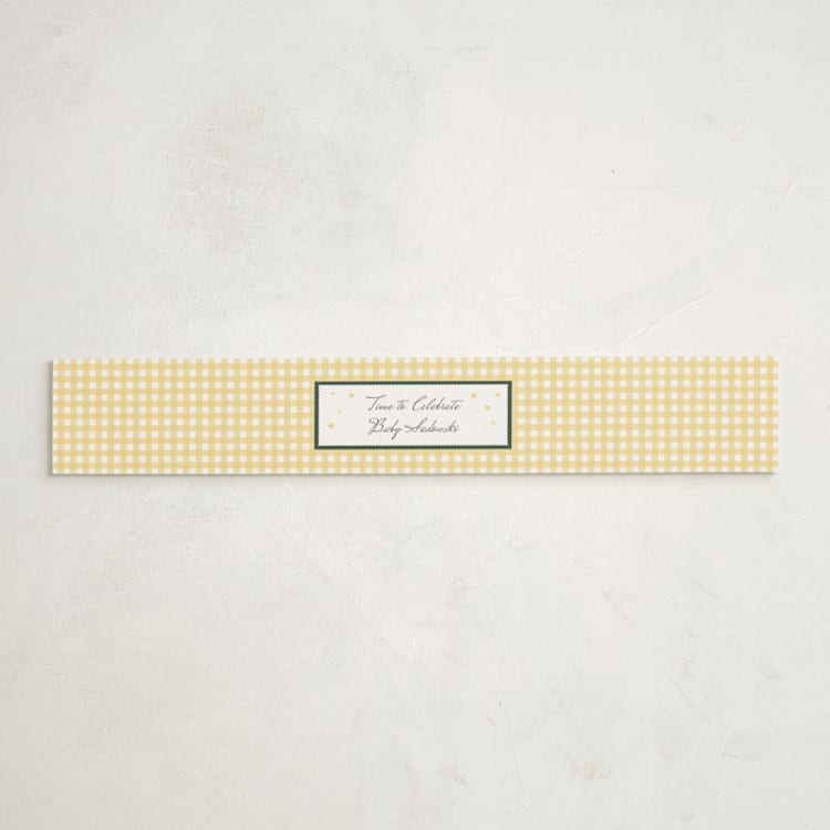 "Over the Moon" - Baby Shower Belly Bands in Dandelion by Heather Schertzer - Front