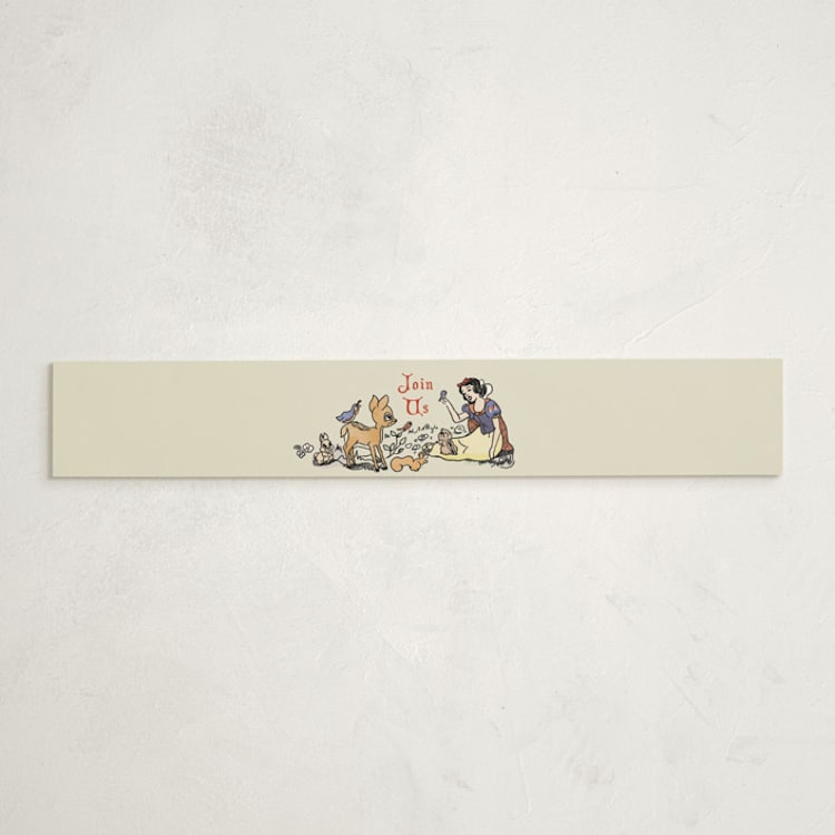 "Disney's Snow White Woodland" - Baby Shower Belly Bands in Buttercream by Becky Nimoy - Front