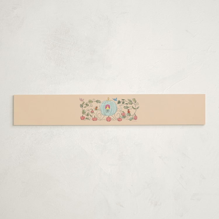 "Disney's Cinderella Pumpkin Patch" - Baby Shower Belly Bands in Peach by Becky Nimoy - Front