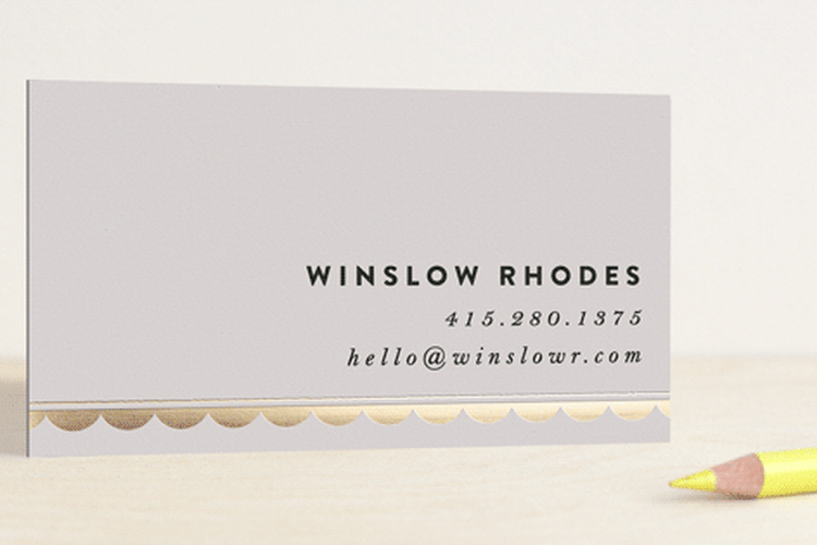 "Foiled Swagger" - Business Cards in Gold by A.C.R. - Front