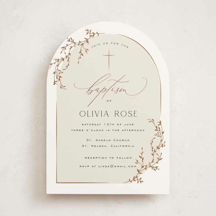 "dashing baptism" - Baptism and Christening Invitations in Buttercup by Benita Crandall - Front