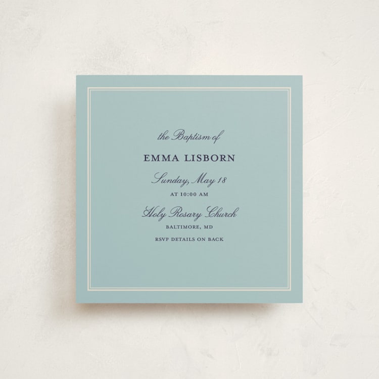 "Lisborn" - Baptism and Christening Invitations in Canard by Ani Somi - Front