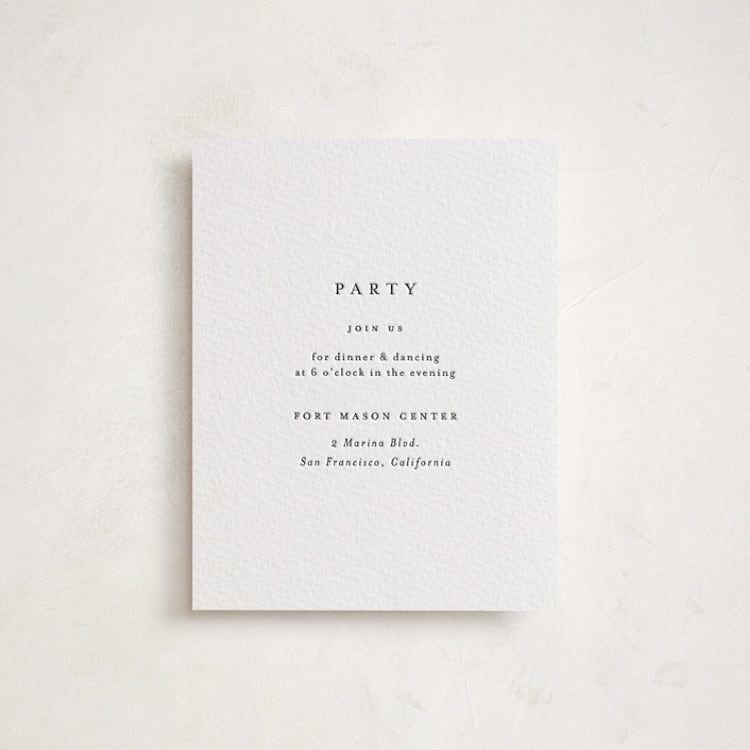 "A Thousand Years" - Letterpress Bar and Bat Mitzvah Direction Cards in Soft Black by Design Lotus - Front