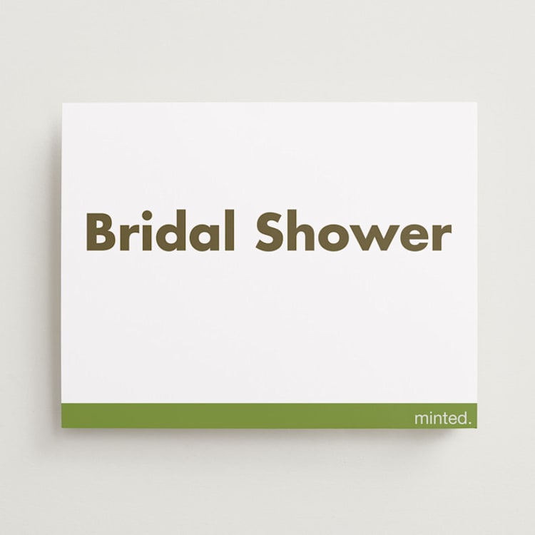 "Landscape Custom" - Wedding Party Signs in Charcoal by Minted Custom - Front
