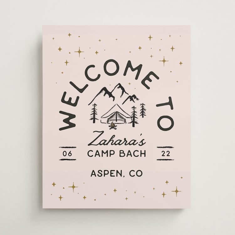 "Girls Gone Wild" - Wedding Party Signs in Champagne by Kelsey Mucci - Front