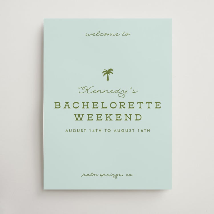"Vacation" - Wedding Party Signs in Ocean by Olivia Goree - Front