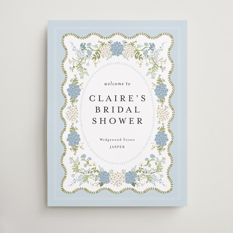 "Wedgewood" - Wedding Party Signs in Cerulean by Susan Moyal - Front