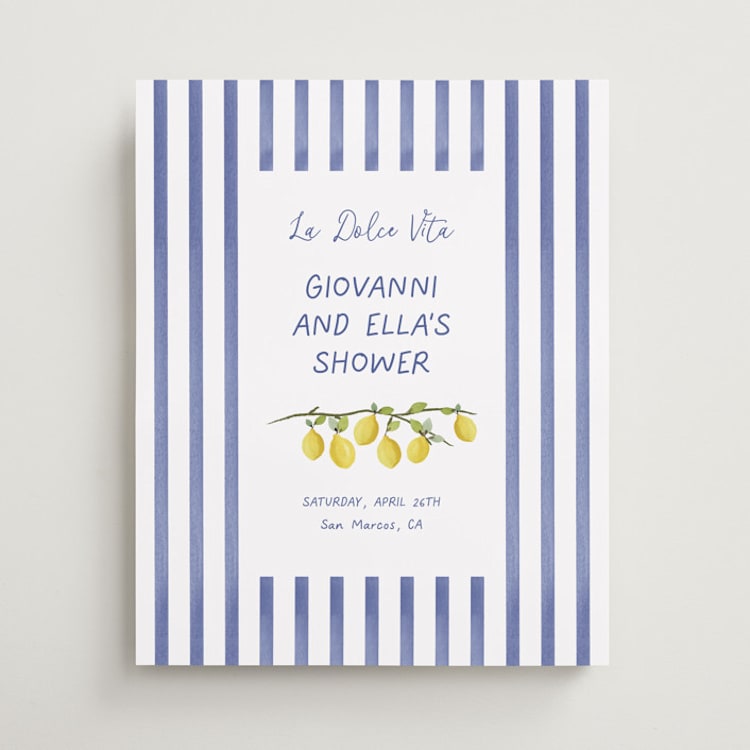 "Limoncello" - Wedding Party Signs in Capri by Tina Faselli - Front