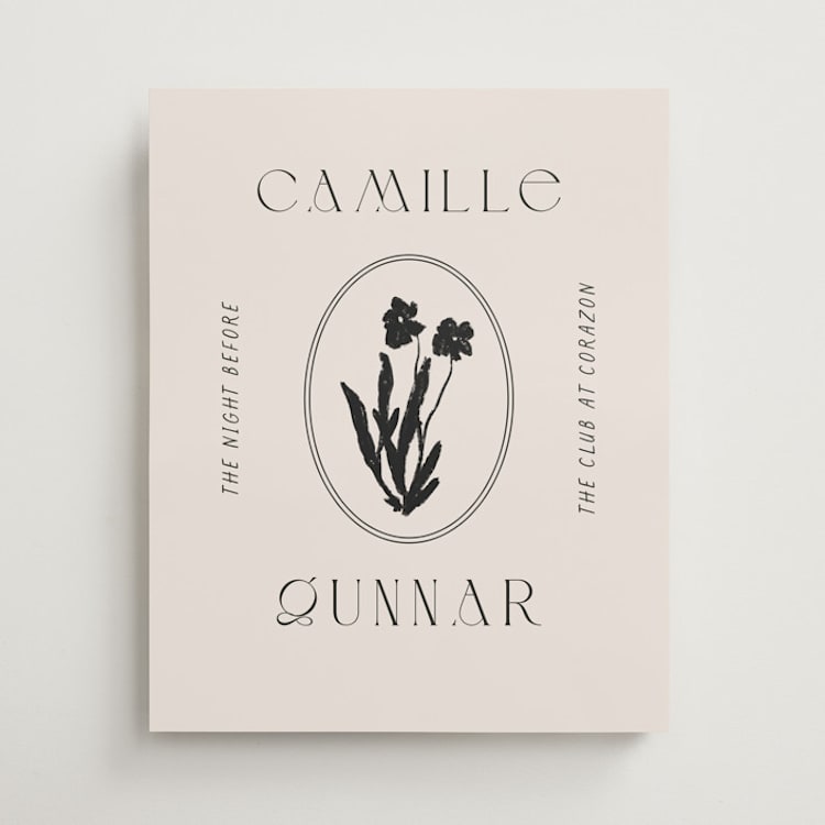 "la graine" - Wedding Party Signs in Onyx by Alaina Cherup - Front