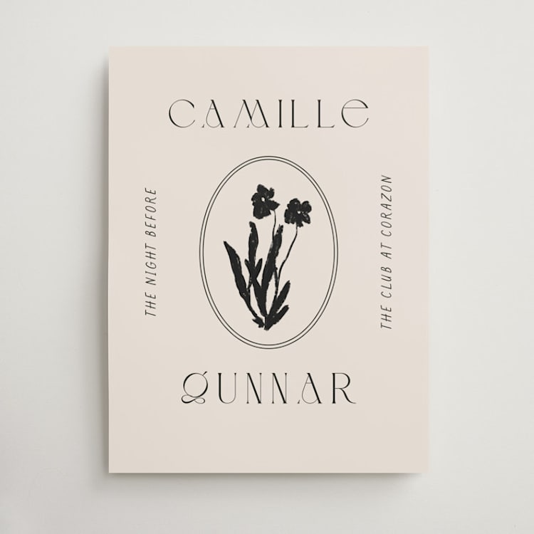 "la graine" - Wedding Party Signs in Onyx by Alaina Cherup - Front