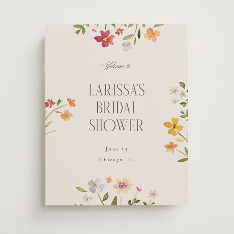 "Garden" - Wedding Party Signs in Wild Flower by Nicole Walsh - Front