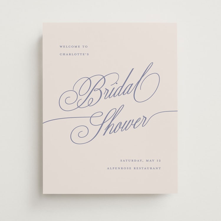 "Elegant Moon" - Wedding Party Signs in Luna Blue by Pixel and Hank - Front