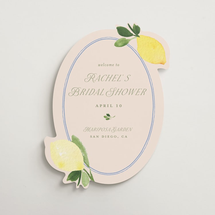 "Limoncello" - Wedding Party Signs in Rome by Claudia Orengo - Front