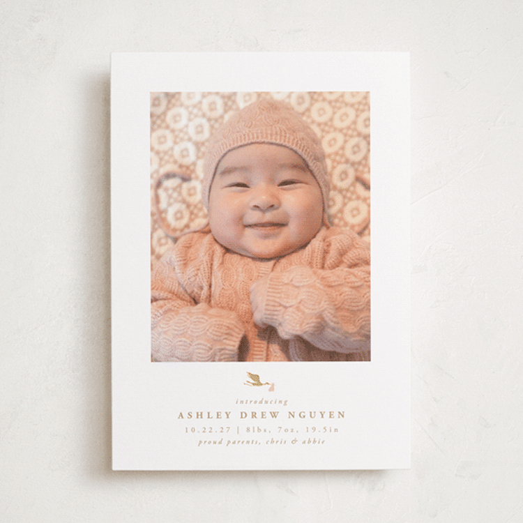 "new delivery" - Birth Announcements in Blush by Carolyn Nicks - Front