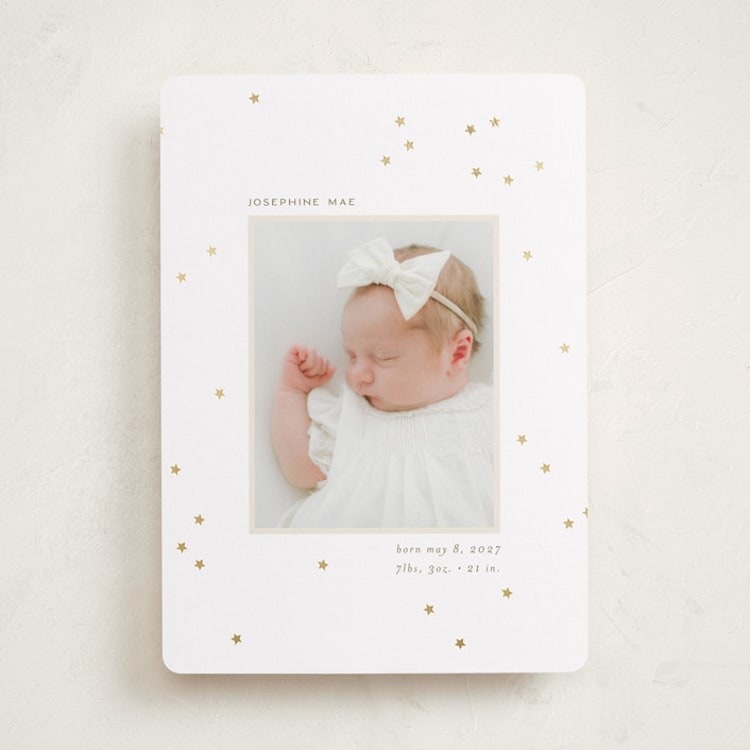"twinkly stars" - Birth Announcements in North Star by Ellen Schlegelmilch - Front