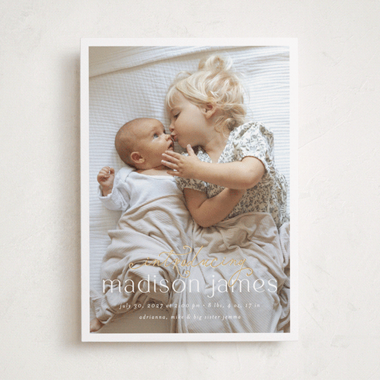 "Loving Welcome" - Birth Announcements in Sugar by Ashley Iwafuchi - Front